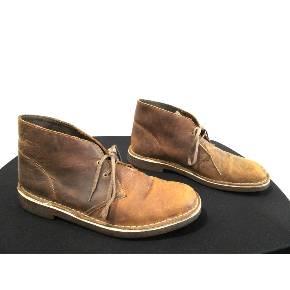 Clarks Brown Leather Bushacre 2 Chukka Desert Boots Men 10.5 M